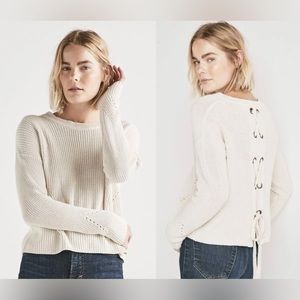 Lucky Brand Back Lace Pullover Sweater
